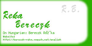 reka bereczk business card